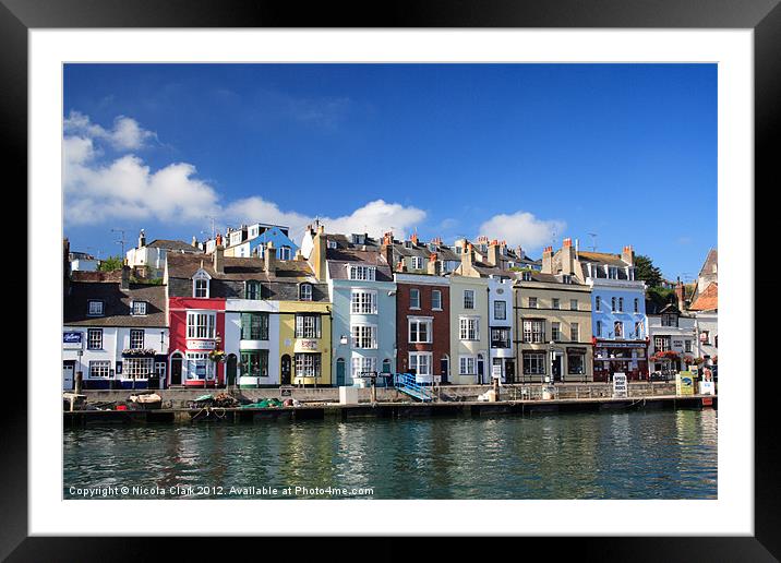 Weymouth Old Harbour Dorset Framed Mounted Print by Nicola Clark