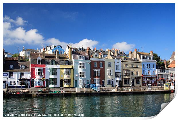 Weymouth Old Harbour Dorset Print by Nicola Clark