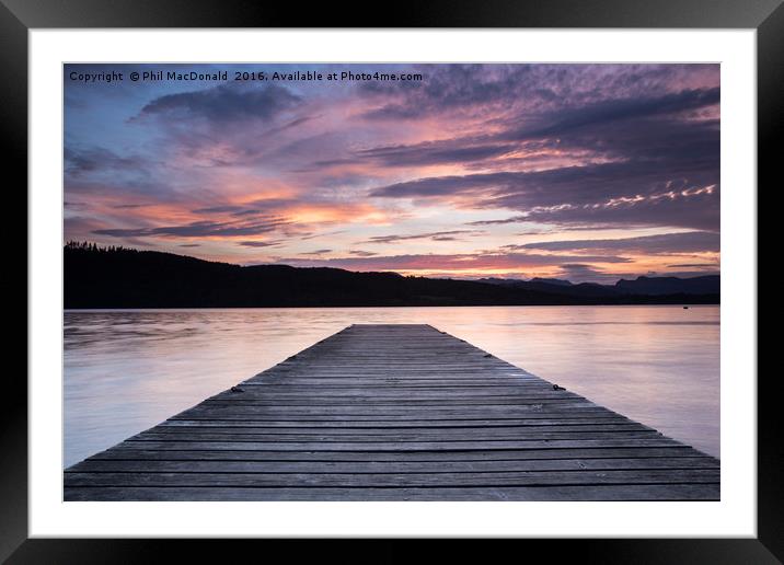 Sunset Jetty, Windermere in the UK Lake District Framed Mounted Print by Phil MacDonald