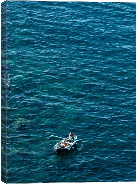 Small blue boat Canvas Print by Ranko Dokmanovic