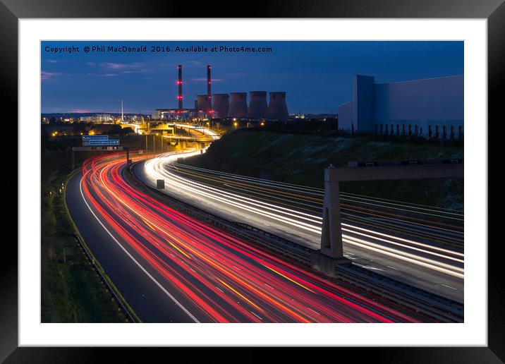 Last Light, Ferrybridge Power Station Framed Mounted Print by Phil MacDonald