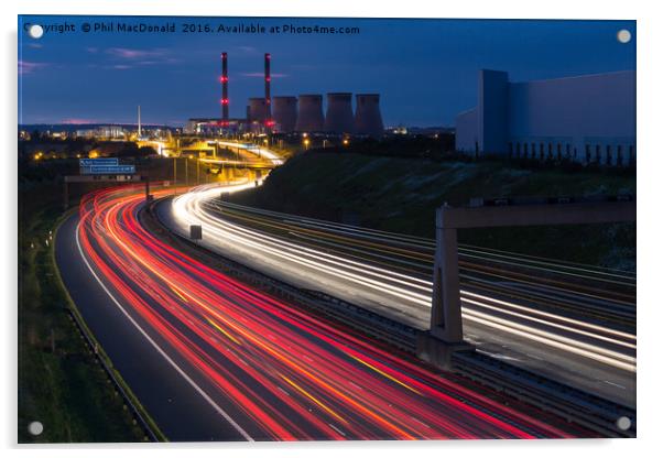 Last Light, Ferrybridge Power Station Acrylic by Phil MacDonald