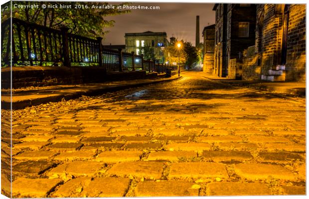 Albert Terrace,, Saltaire Canvas Print by nick hirst