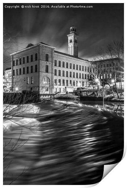 Salts Mill, Saltaire Print by nick hirst