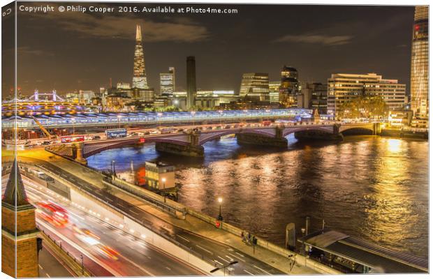 London at night Canvas Print by Philip Cooper