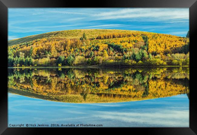 Brecon Beacons Reflected Framed Print by Nick Jenkins