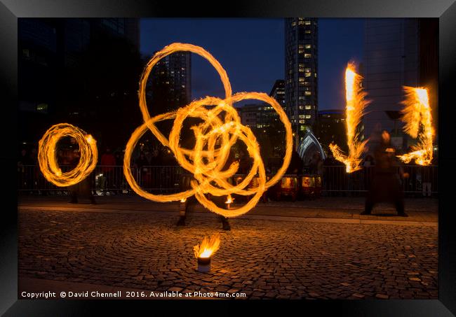 Fire Spinning   Framed Print by David Chennell