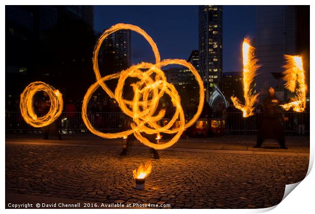 Fire Spinning   Print by David Chennell