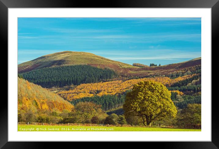 Talybont Reservoir Brecon Beacons Framed Mounted Print by Nick Jenkins