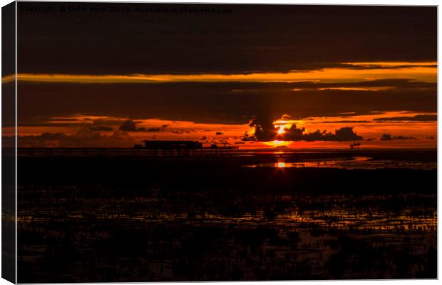 Southport Sunset Canvas Print by Colin irwin