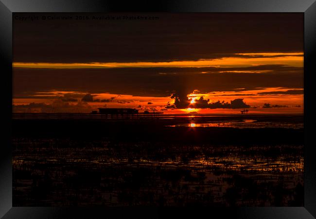Southport Sunset Framed Print by Colin irwin