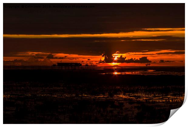 Southport Sunset Print by Colin irwin