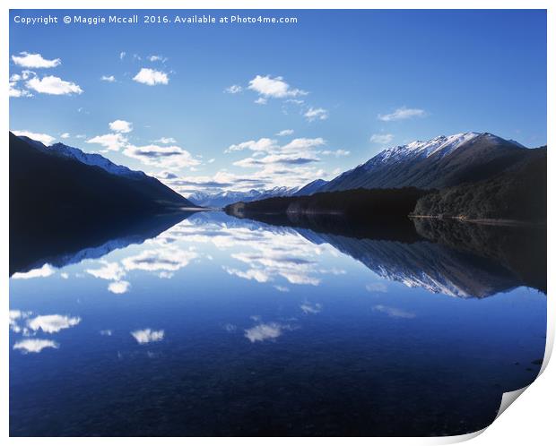 Mavora Mirror, Mavora National Park Print by Maggie McCall