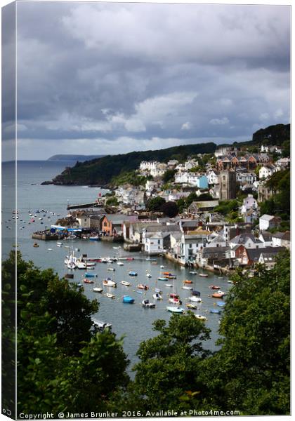 Fowey and River Fowey Estuary Cornwall Canvas Print by James Brunker