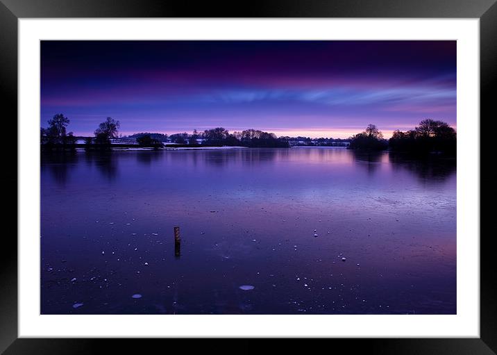 Technicolour Dawn at Welford Reservoir Framed Mounted Print by Simon Gladwin