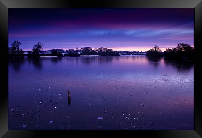 Technicolour Dawn at Welford Reservoir Framed Print by Simon Gladwin