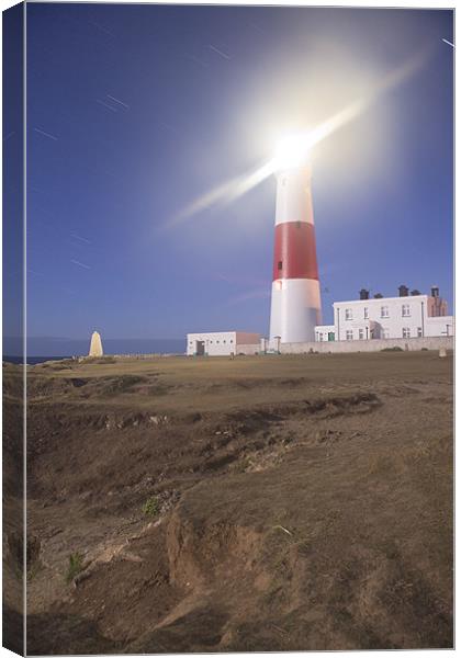 Lighthouse in Portland Bill Canvas Print by Ian Middleton