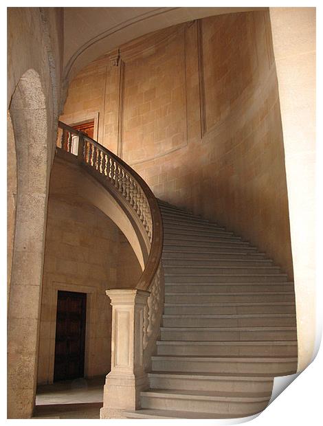 Graceful Stairway - The Alhambra Print by Jacqi Elmslie