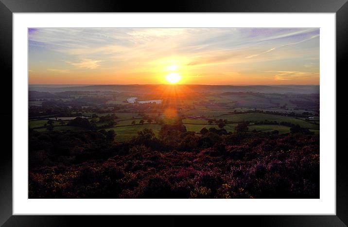 Sunset at Culmstock Beacon Framed Mounted Print by Rob Hawkins