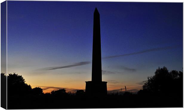 Wellington Monument at dusk Canvas Print by Rob Hawkins