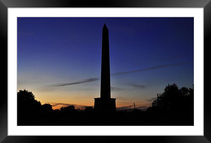 Wellington Monument at dusk Framed Mounted Print by Rob Hawkins