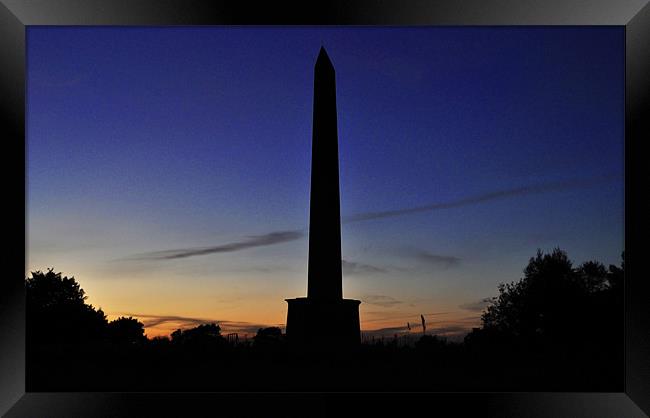 Wellington Monument at dusk Framed Print by Rob Hawkins