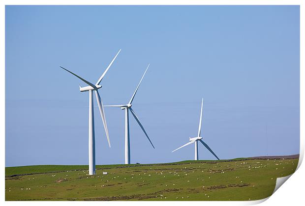 Hadyard wind farm, near Girvan, Ayrshire Print by Douglas Kerr