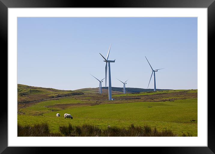 Hadyard wind farm, near Girvan, Ayrshire Framed Mounted Print by Douglas Kerr