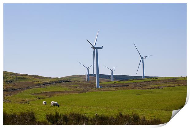 Hadyard wind farm, near Girvan, Ayrshire Print by Douglas Kerr