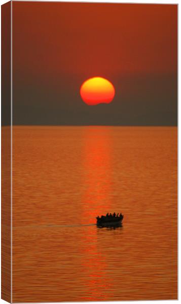 Sunset on Lake Malawi Canvas Print by Beth Powell