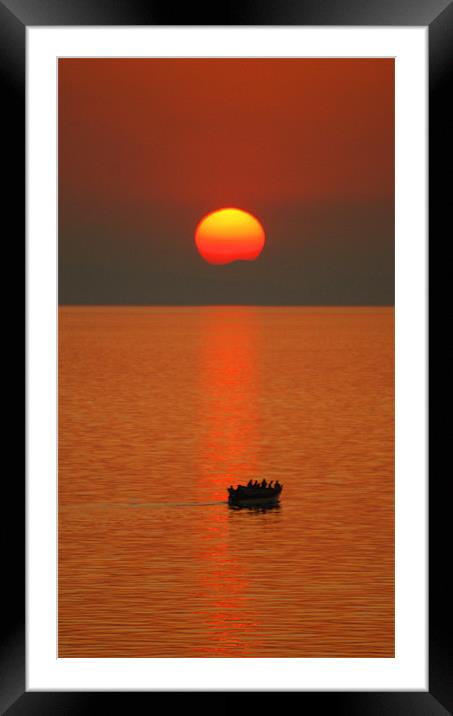 Sunset on Lake Malawi Framed Mounted Print by Beth Powell