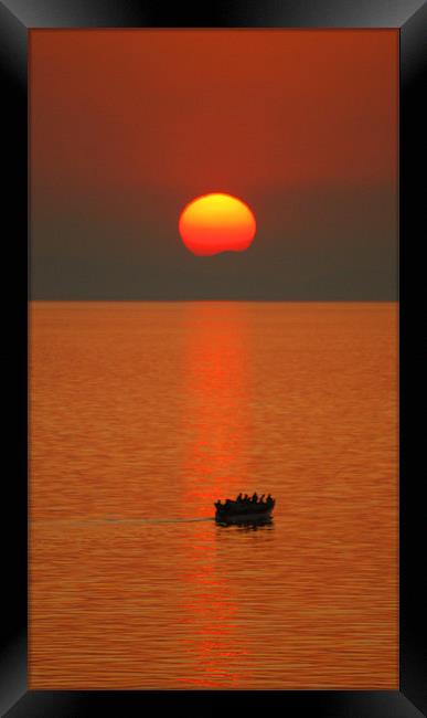 Sunset on Lake Malawi Framed Print by Beth Powell