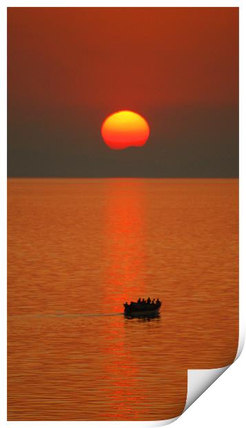 Sunset on Lake Malawi Print by Beth Powell
