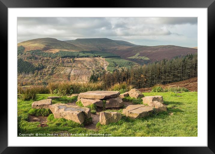 Lunch View on the Brecon Beacons Framed Mounted Print by Nick Jenkins
