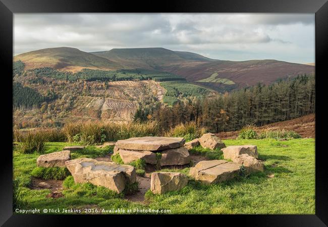 Lunch View on the Brecon Beacons Framed Print by Nick Jenkins