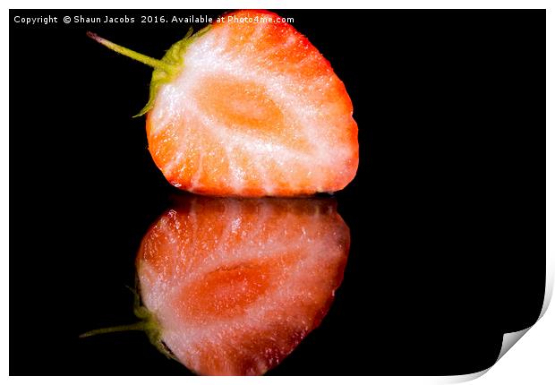 Strawberry reflection  Print by Shaun Jacobs