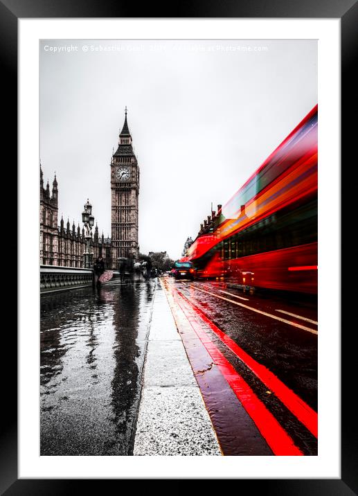 Colour rush hour  Framed Mounted Print by Sebastien Coell