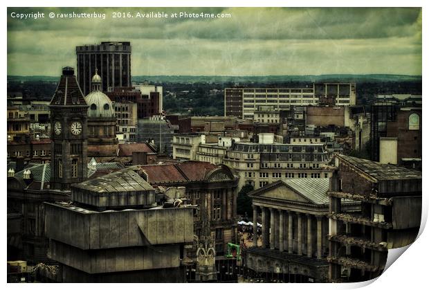 Birmingham Roof Tops Print by rawshutterbug 