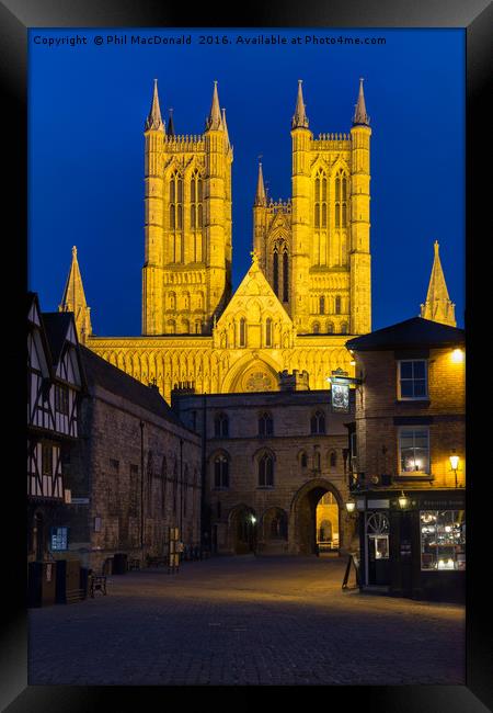 Blue Hour, Lincoln Cathedral Framed Print by Phil MacDonald