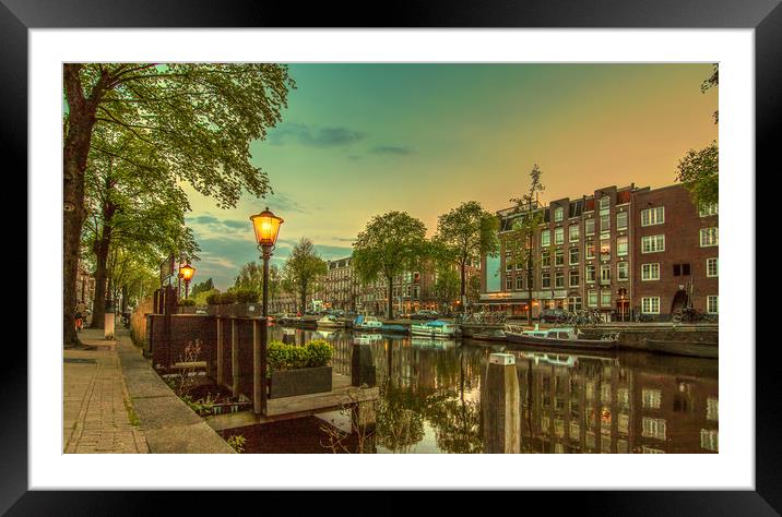 Old Amsterdam Framed Mounted Print by Marcel de Groot