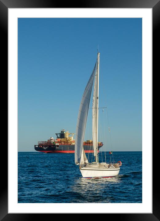 Sailboat at sea Framed Mounted Print by Ranko Dokmanovic