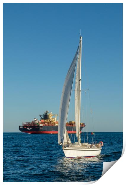 Sailboat at sea Print by Ranko Dokmanovic