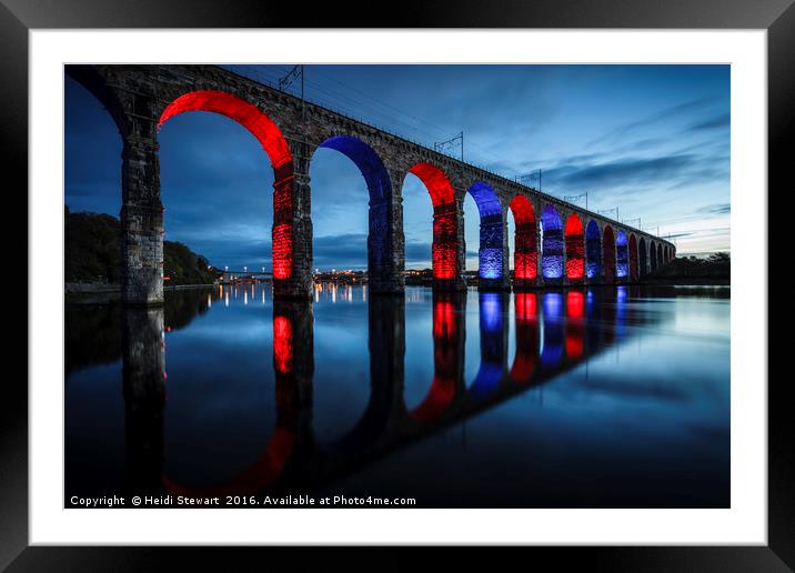 Royal Border Bridge, Berwick-Upon-Tweed Framed Mounted Print by Heidi Stewart