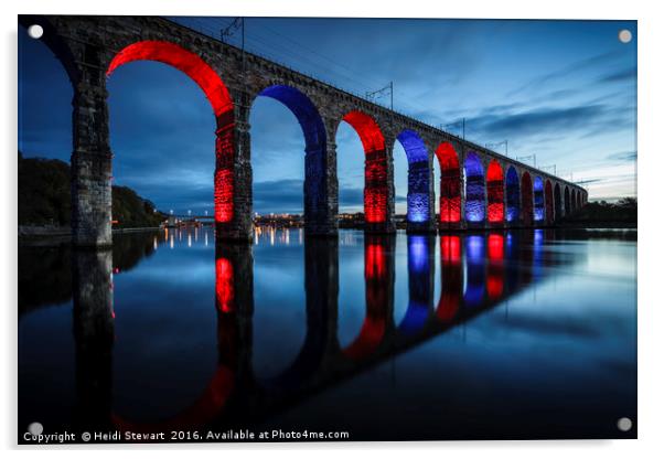 Royal Border Bridge, Berwick-Upon-Tweed Acrylic by Heidi Stewart