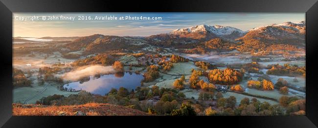 Lakeland, Cumbria. Lake District Framed Print by John Finney