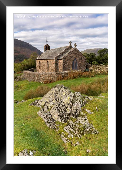 St James Church Buttermere Framed Mounted Print by Gary Kenyon
