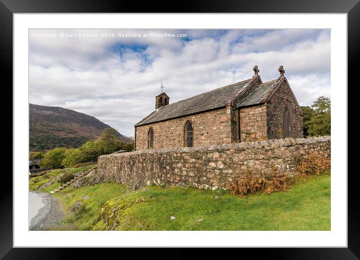 Buttermere Church Framed Mounted Print by Gary Kenyon