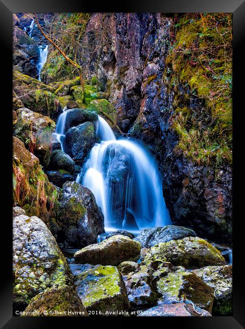 Enchanting Lodores Falls: Lake District's Gem Framed Print by Gilbert Hurree