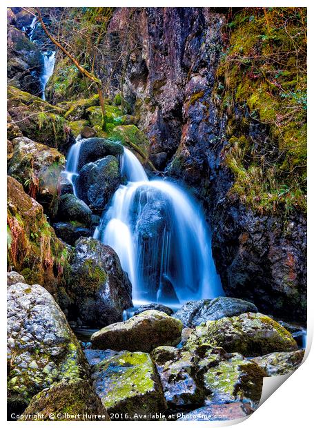 Enchanting Lodores Falls: Lake District's Gem Print by Gilbert Hurree