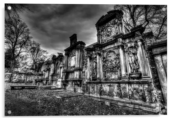 Greyfriars Kirk Cemetery Edinburgh Acrylic by David Pyatt